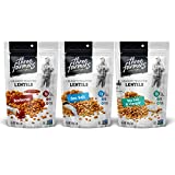 Three Farmers Roasted Lentils Variety Pack Snacks (Sea Salt, Sea Salt & Vinegar, Barbecue) - 1 Variety Pack