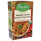 Pacific Foods Organic Vegetable Lentil & Roasted Red Pepper Soup, 17oz