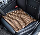 Natural Wood Beaded Seat Cover Pad Mat Comfy Cool Summer Massage Seat Cushion (Square) Medium Size for Car , Sedan,SUV Office Chair