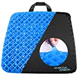 Gel Seat Cushion, Double-Layer Thick Cooling Seat Cushion for Long Sitting, Breathable Honeycomb Design Chair Soft Gel Seat Pad, Great for Office Chairs, Wheelchair, Car Seat, Prevent Sweaty Bottom