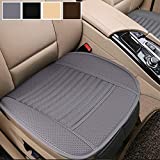 Car Seat Cushion, 1PC Breathable Car Interior Seat Cover Cushion Pad Mat for Auto Supplies Office Chair with PU Leather(Grey)