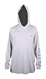 AFTCO Men's Samurai 2 Hooded Performance Long Sleeve Shirt - XL - Silver Heather