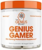 Genius Gamer - Elite Gaming Nootropic | Focus & Brain Booster Supplement - Boost Mental Clarity, Reaction Time, Energy & Concentration  Eye & Vision Vitamins w/Lutein, Support Eye Strain  80 Pills