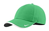 Nike Authentic Dri-Fit Low Profile Swoosh Embroidered Perforated Baseball Cap (Lucky Green, One Size)