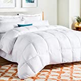 LINENSPA All Season Hypoallergenic Down Alternative Microfiber Comforter, King, White
