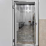 Walk in Cooler / Freezer Plastic Strip Curtain Door Kit - 42 in. (3 ft 6 in) Width x 84 in. (7 ft) Height Low Temp Clear 8 in. Wide X .08 Thick PVC Strips with 50% Overlap