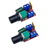 Onyehn DC Motor PWM Speed Controller3V 6V 12V 24V 35V Speed Control Switch Mini LED Dimmer 5A 90W(Pack of 2pcs)