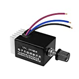 Tnuocke 12V/24V DC Motor Speed Controller Switch Universal,Adjustable Motor Speed,Electronic Stepless Speed Regulator Switch, Automobile Fan Heater Control H-002