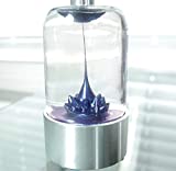 MTR Designs Spike Blue Colored Ferrofluid in a Bottle Magnetic Liquid Sculpture Educational Display Executive Desk Toy