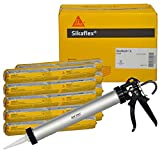 AWF PRO Sikaflex 1a Kit - One Component, Flexible, Non Sag, Polyurethane Concrete and Masonry Sealant for Vertical and Horizontal Surfaces, Sikaflex 1a 20 oz Sausage White (10), Caulking Gun