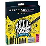 Prismacolor 2023754 Premier Advanced Hand Lettering Set with Illustration Markers, Art Markers, Pencils, Eraser and Tips Pamphlet, 13 Count , Black