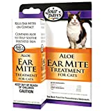 Four Paws Aloe Ear Mite Treatment for Cats 3/4 Ounces