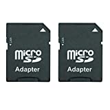 Micro SD Card to SD Card Adapter, TF Card Micro SDHC to SD SDHC Adapter Works with Memory Cards for Older Cameras, PDA, Medical Devices (Pack of 2)