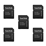 5 Pack -Sandisk MicroSD MicroSDHC to SD SDHC Adapter. Works with Memory Cards up to 32GB Capacity (Bulk Packaged).