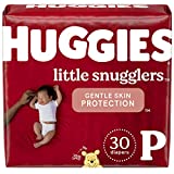 HUGGIES Little Snugglers Baby Diapers, Size Preemie, 30 Count, Convenience Pack (Packaging May Vary)