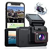 Kingslim D4 4K Dual Dash Cam with Built-in WiFi GPS, Front 4K/2.5K Rear 1080P Dual Dash Camera for Cars, 3" IPS Touchscreen 170 FOV Dashboard Camera with Sony Starvis Sensor, Support 256GB Max