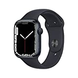 Apple Watch Series7 [GPS 45mm] Smart Watch w/ Midnight Aluminum Case with Midnight Sport Band. Fitness Tracker, Blood Oxygen & ECG Apps, Always-On Retina Display, Water Resistant