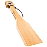 Wood Grill Scraper,Wooden Grill Cleaner Bristle Free,Wood Grill Brush BBQ Scrapers with Bottle Opener Natural Safe Cleaning Scraper for Top and Between Barbecue Grates