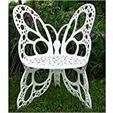 Flower House FHBC205W Butterfly Chair, White