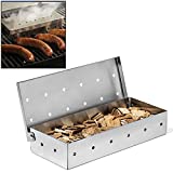 Smoker Box, BBQ Wood Chips Smoker Box for Gas or Charcoal Grills Heavy Duty Stainless Steel Barbecue Smoker Box Grill Accessories