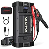 AVAPOW Car Jump Starter, 4000A Peak 27800mAh Battery Jump Starter (for All Gas or Up to 10L Diesel), Battery Booster Power Pack, 12V Auto Jump Box with LED Light, USB Quick Charge 3.0