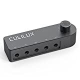 Cubilux Bidirectional 3.5mm Audio Switcher (1-in to 4-Out / 4-in to 1-Out), Stereo 1/8 Aux Selector Box for Speaker Headphones/Earphones, Audio Switch for Laptop Computer Smartphone Tablet