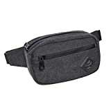 Revelry Companion Smell Proof Crossbody Bag Water Resistant with Adjustable Strap for Travel, Sport, Running - Carbon Filter System from Odor Protection, Canvas Exterior Men & Women (Smoke)