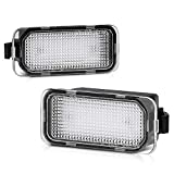 VIPMOTOZ Full LED License Plate Light Tag Lamp Assembly Replacement Pair For Ford Edge Ranger C-Max Transit Connect 150 250 350HD - 6000K Diamond White, 2-Piece Set