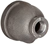 Anvil 8700134854, Malleable Iron Pipe Fitting, Reducer Coupling, 2" x 1" NPT Female, Black Finish