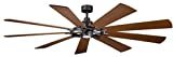 Kichler 300285AVI Gentry XL 85" Ceiling Fan with LED Lights and Wall Control, Anvil Iron