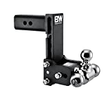 B&W Trailer Hitches Tow & Stow - Fits 2.5" Receiver, Tri-Ball (1-7/8" x 2" x 2-5/16"), 7" Drop, 14,500 GTW - TS20049B