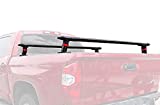 TMS Universal Aluminum Truck Bed Tonneau Cover Rack Crossbars Low Profile 2 Bars Set for Kayaks Bike Rack Rooftop Tent Camper Shells RVs