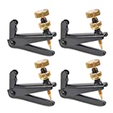 TIMESETL 4Pack Violin Fine Tuners for 4/4-3/4 Violin Metal String Adjuster Nickel Plated Anti Rust (Black + Gold)