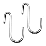 YourGift 10 Pack Heavy Duty S Hooks Silver S Shaped Hooks Hanging Hangers Hooks for Kitchen, Bathroom, Bedroom and Office: Pan, Pot, Coat, Bag, Plants(10 Pack/Silver/Small)