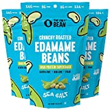 The Only Bean - Crunchy Roasted Edamame Beans (Sea Salt) - Keto Snacks (2g Net) - High Protein Healthy Snacks (14g Protein) - Low Carb & Calorie, Gluten-Free Snack, Vegan Keto Food - 4 oz (3 Pack)