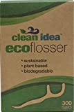 Clean Idea EcoFlosser - 300 Picks - Biodegradable Floss Pick - Dental Floss Picks - Plant Based - Sustainable - Eco Friendly - Floss Stick