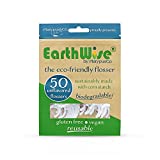 Earthwise Natural Dental Floss Picks - 50 ct - Biodegradable Flossers, Eco-Friendly, Vegan, Sustainable, Unflavored, Shred Resistant