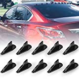 RULLINE 10pcs/Set Diffuser Shark Fin Kit Compatible with Spoiler Roof Wing Air Vortex Generator Black