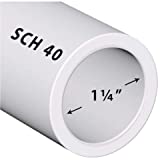 PVC Pipe Sch40 1-1/4 Inch (1.25) White Custom Length - 1FT