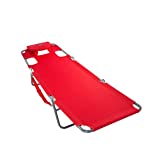Folding Chaise Lounge/Portable Folding Beach Lounge Chair,Red