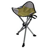 Travel Chair Slacker TM Chair, Portable Tripod Chair for Outdoor Adventures, Folding Travel Stool, Green (1389VG)