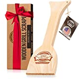 Easy Function Wood Grill Scraper - Wooden BBQ Grill Brush Cleaner Alternative - Enjoy Safe & Bristle Free Barbecue