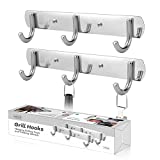 AIEVE Grill Hooks for Utensils, 2 Pack Heavy Duty Grill Utensil Holder BBQ Grill Tool Hanger for CharBroil, Weber, Charcoal, Blackstone Grill Accessories for Hanging Barbecue Grilling Utensils