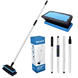 Wontolf 62.5'' Car Wash Brush with Long Handle Car Wash Brush Kit with Squeegee Edge Brush Head Car Wash Equipment for Car RV Truck Boat Pool Deck