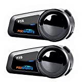 FODSPORTS Motorcycle Bluetooth Headset FX6 1000m 6 Riders Group Motorbike Intercom Universal Bluetooth Motorcycle Helmet Communication System Hard & Soft Mic/Voice Dial/Usable On Charge