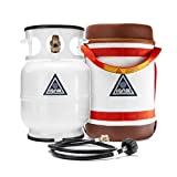 Ignik Refillable Gas Growler Deluxe 5-Pound Propane Tank with Carry Case and Adapter Hose, Natural