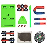 EUDAX Labs Junior Science Magnet Set for Education Science Experiment Tools Icluding Bar/Ring/Horseshoe/Compass Magnets