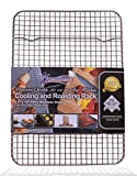 Quarter Sheet Cooling Rack for Cooking and Baking - Stainless Steel Wire Rack for Cookies- Rust-Resistant Oven Rack, Grill Rack, Oven-Safe Baking Rack, Cookie Rack fits Quarter Sheet Pan - 8.5" x 12"