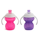 Munchkin Click Lock Bite Proof Trainer Cup, Pink/Purple, 7 Ounce, 2 Count