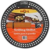 Mr. Bar-B-Q 06750X Heavy Duty Non-Stick Grilling Skillet | Rust Resistant Grill Pan with Handles | Easy to Use Grilling Accessories | Non-Stick Surface | Great for Seafood & Vegetables